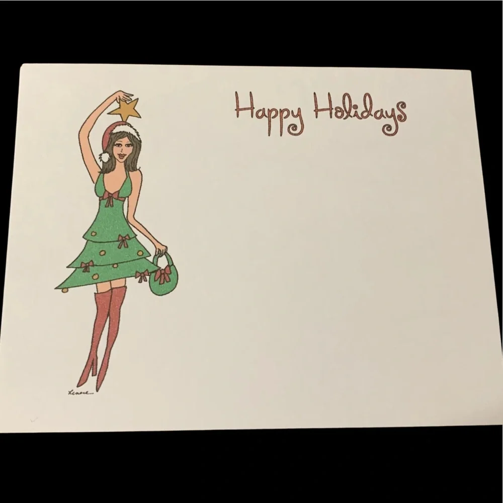 20 handmade Holiday Diva notecards with my artwork